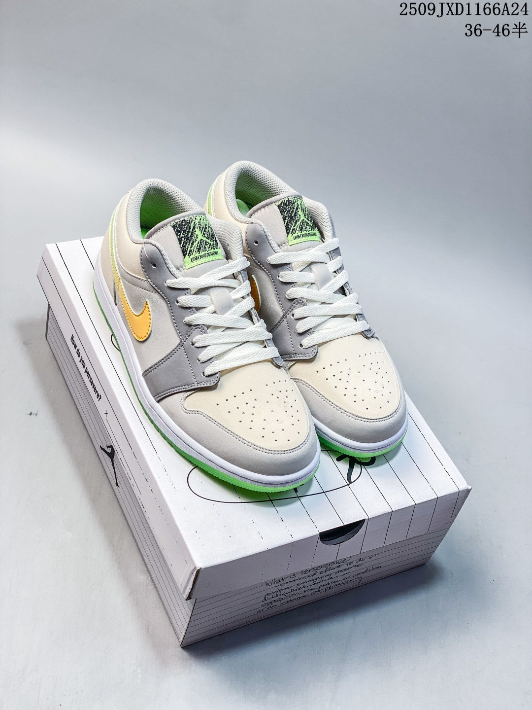 Air Jordan 1 Retro Low Grey Yellow