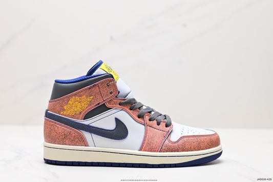 Air Jordan 1 Retro Mid White Orange