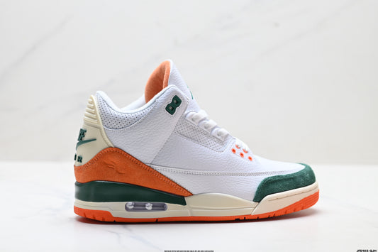 Air Jordan 3 Retro White Green Orange