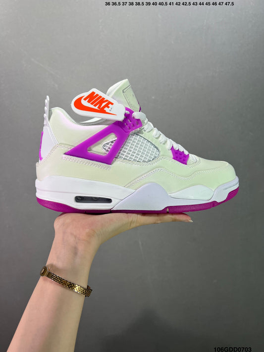 Air Jordan 4 Retro White Light Purple
