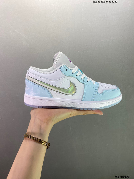 Air Jordan 1 Retro Low White Blue Quicksand