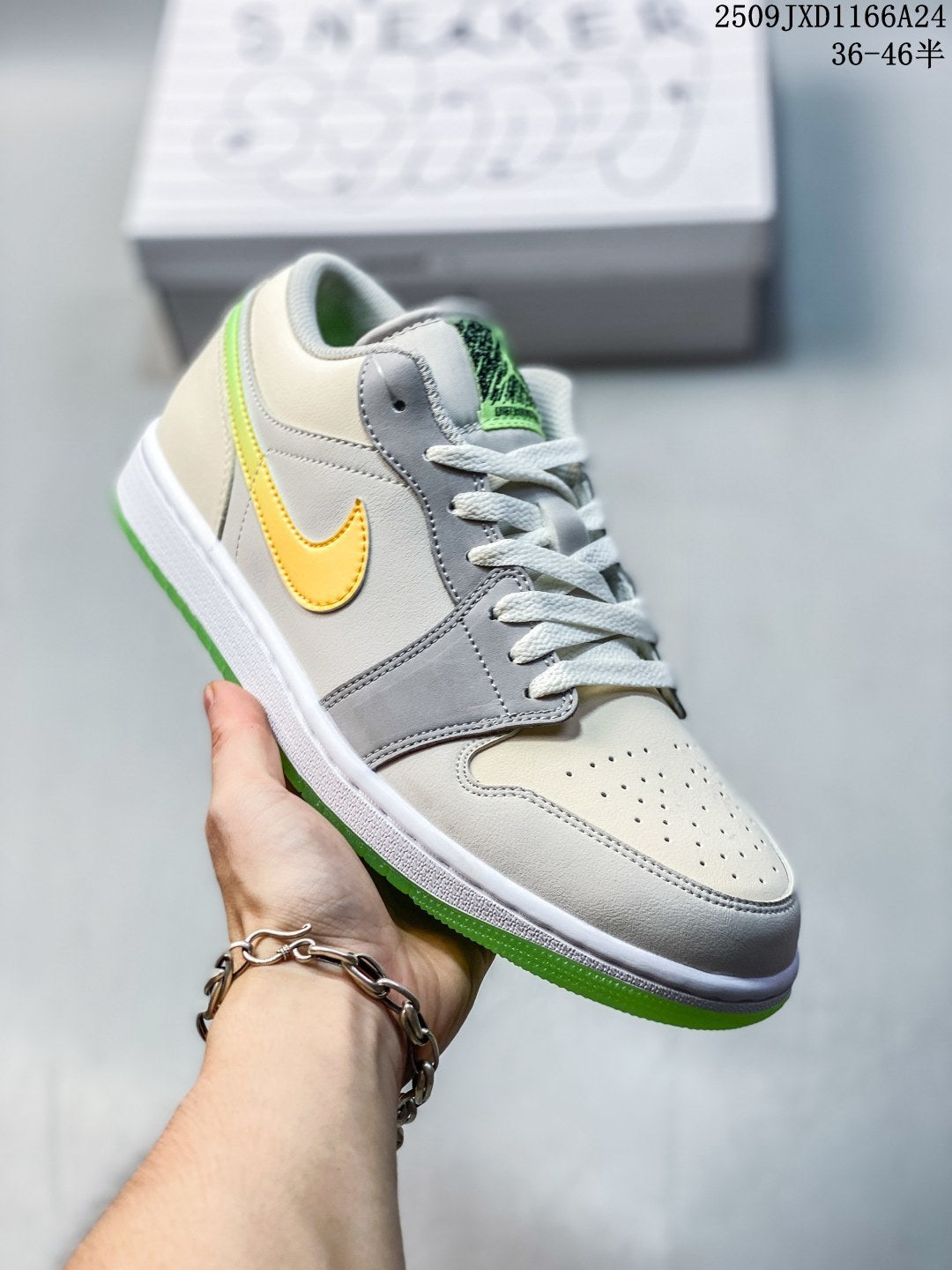 Air Jordan 1 Retro Low Grey Yellow
