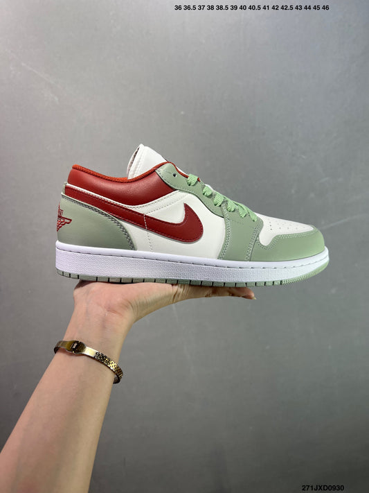 Air Jordan 1 Retro Low Red White Green