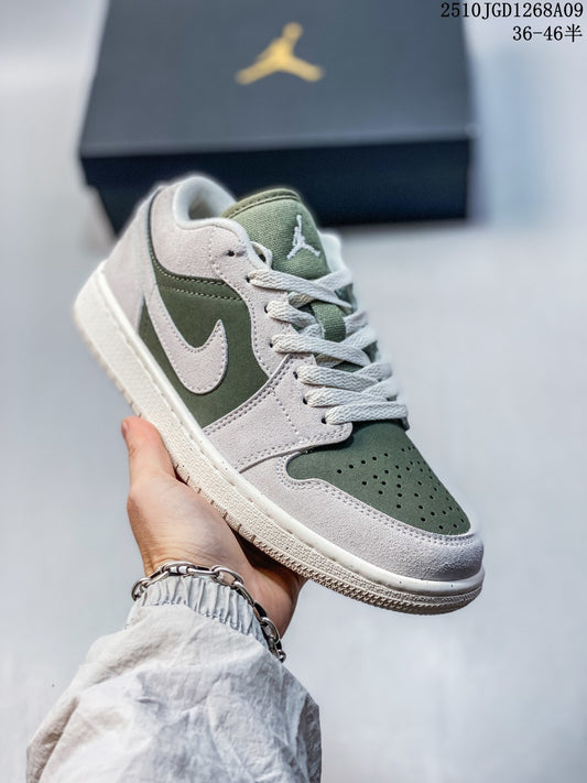 Air Jordan 1 Retro Low Grey Green
