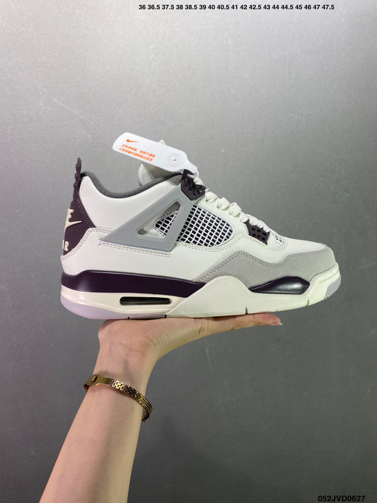 Air Jordan 4 Retro White Dark Purple