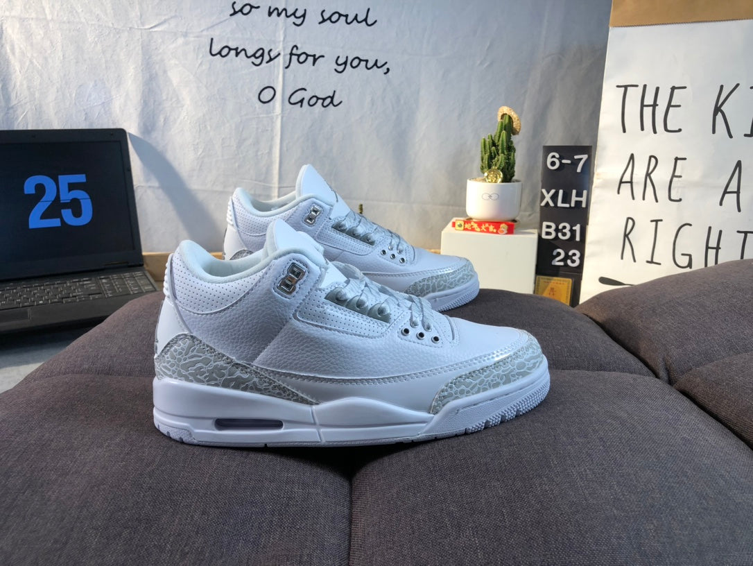 Air Jordan 3 Retro White Grey