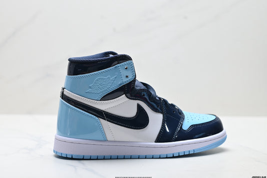 Air Jordan 1 Retro High White Light Blue And Dark Blue
