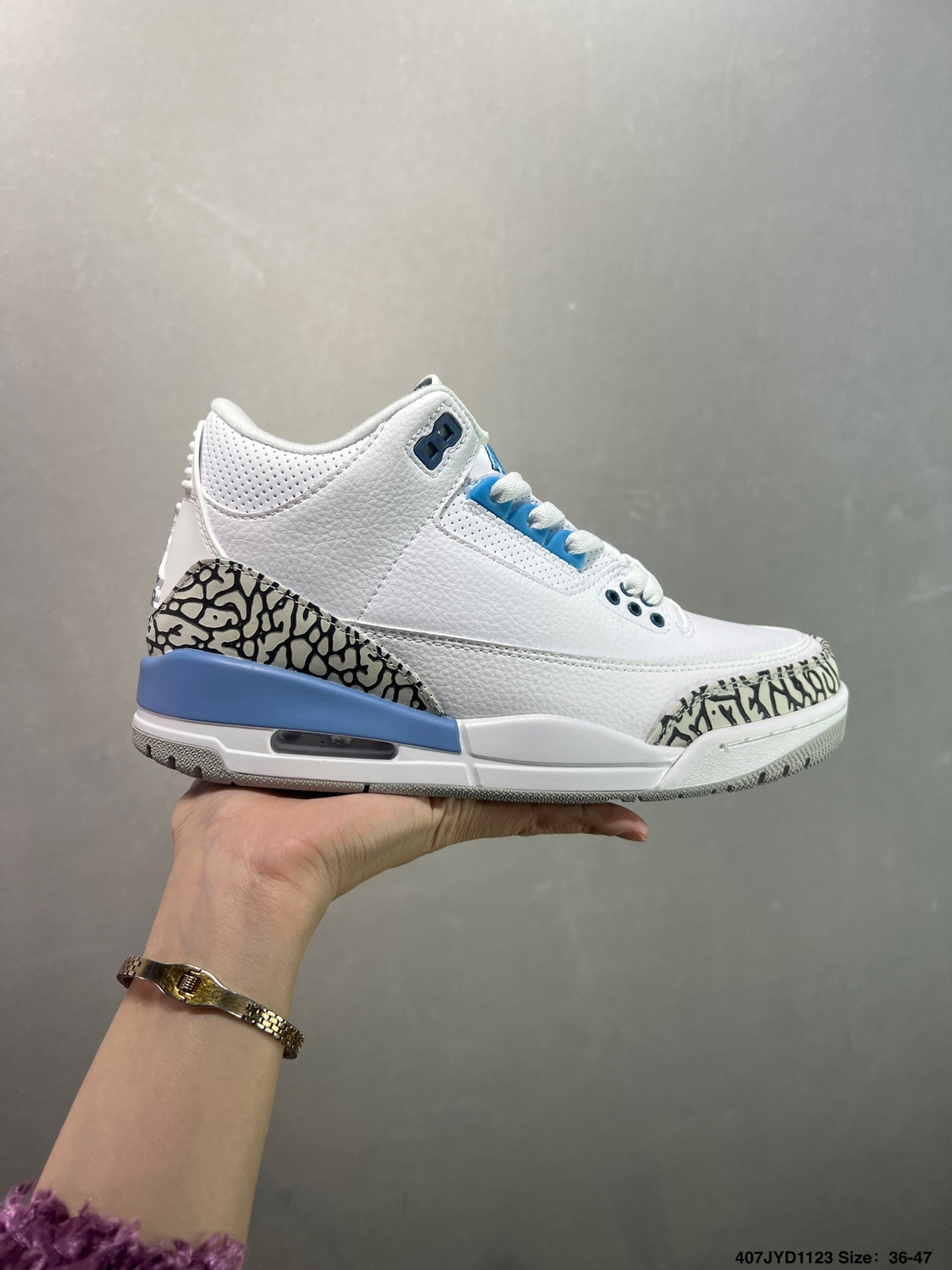 Air Jordan 3 Retro White Light Blue