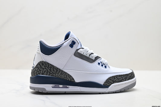 Air Jordan 3 Retro White Dark Blue