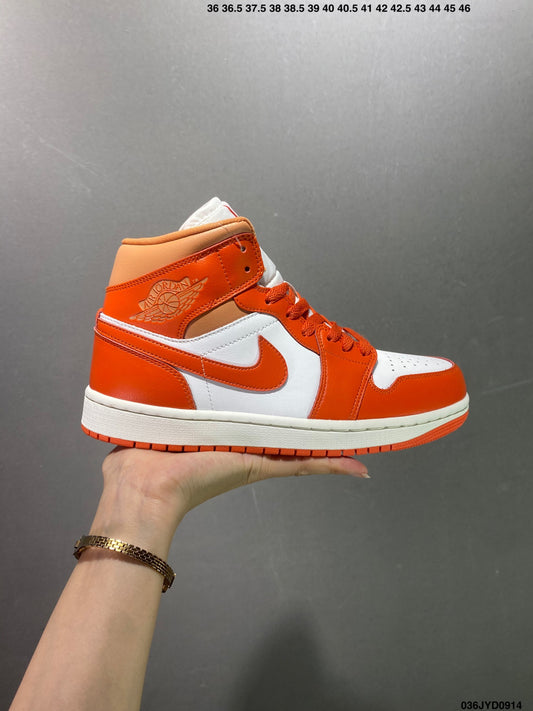 Air Jordan 1 Retro Mid White Orange