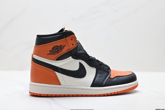 Air Jordan 1 Retro High Black White Orange