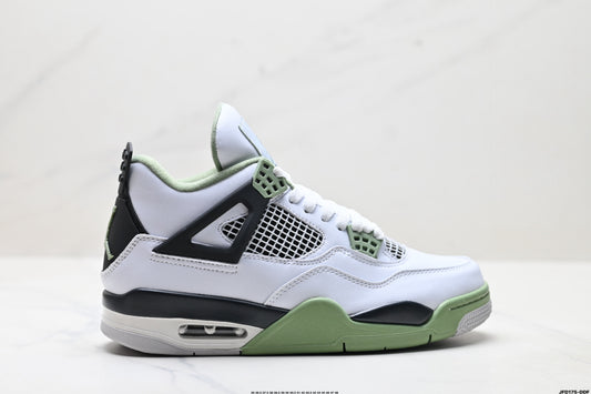 Air Jordan 4 Retro Black White Green