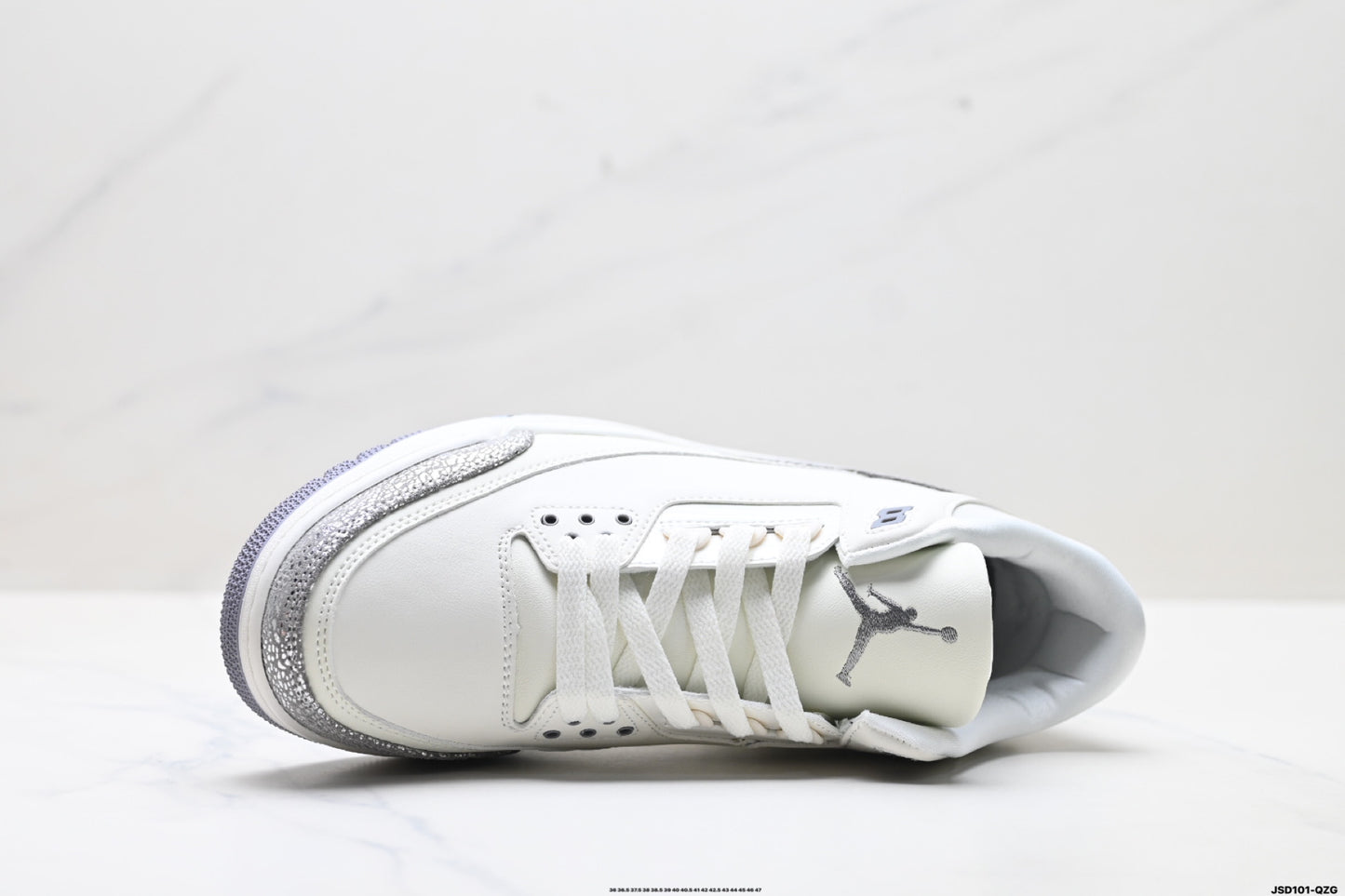 Air Jordan 3 Retro White Silvery