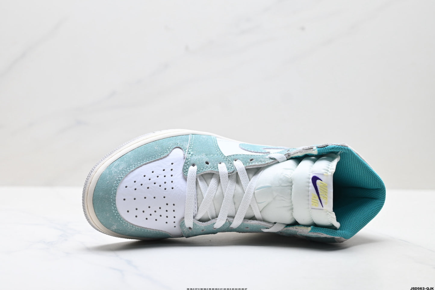 Air Jordan 1 Retro High White Jeans Green