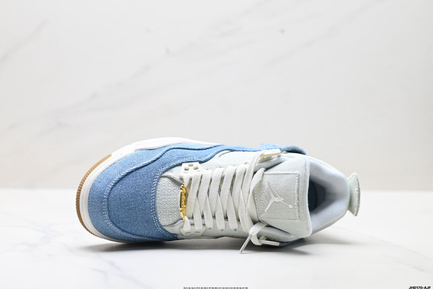 Air Jordan 4 Retro White Jeans Blue