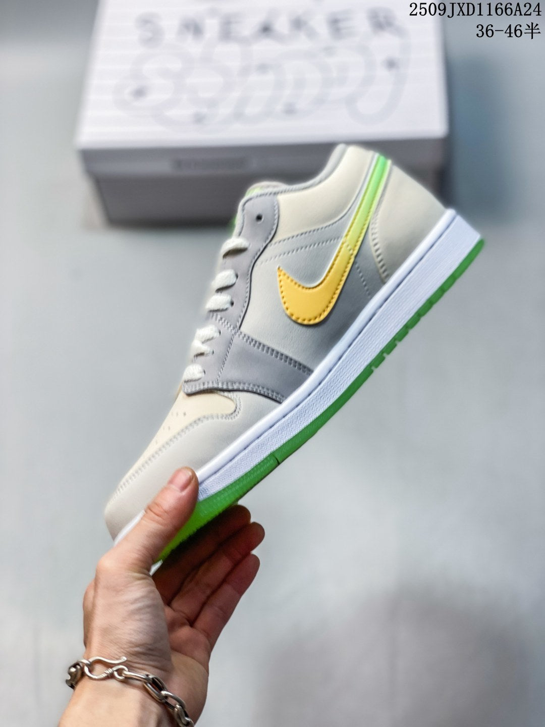 Air Jordan 1 Retro Low Grey Yellow