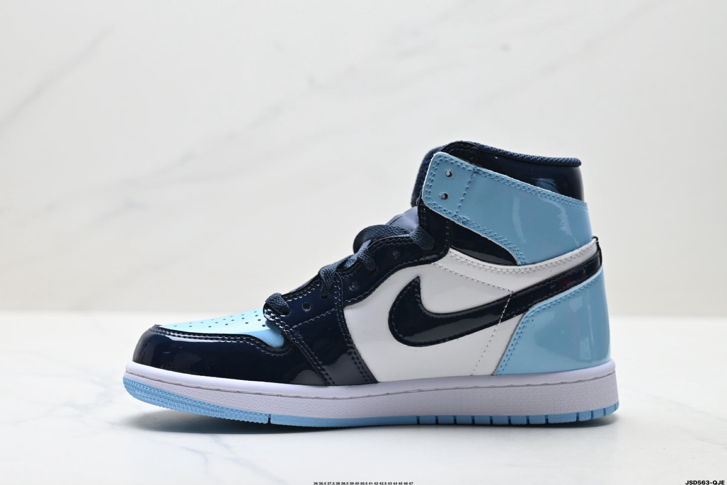 Air Jordan 1 Retro High White Light Blue And Dark Blue