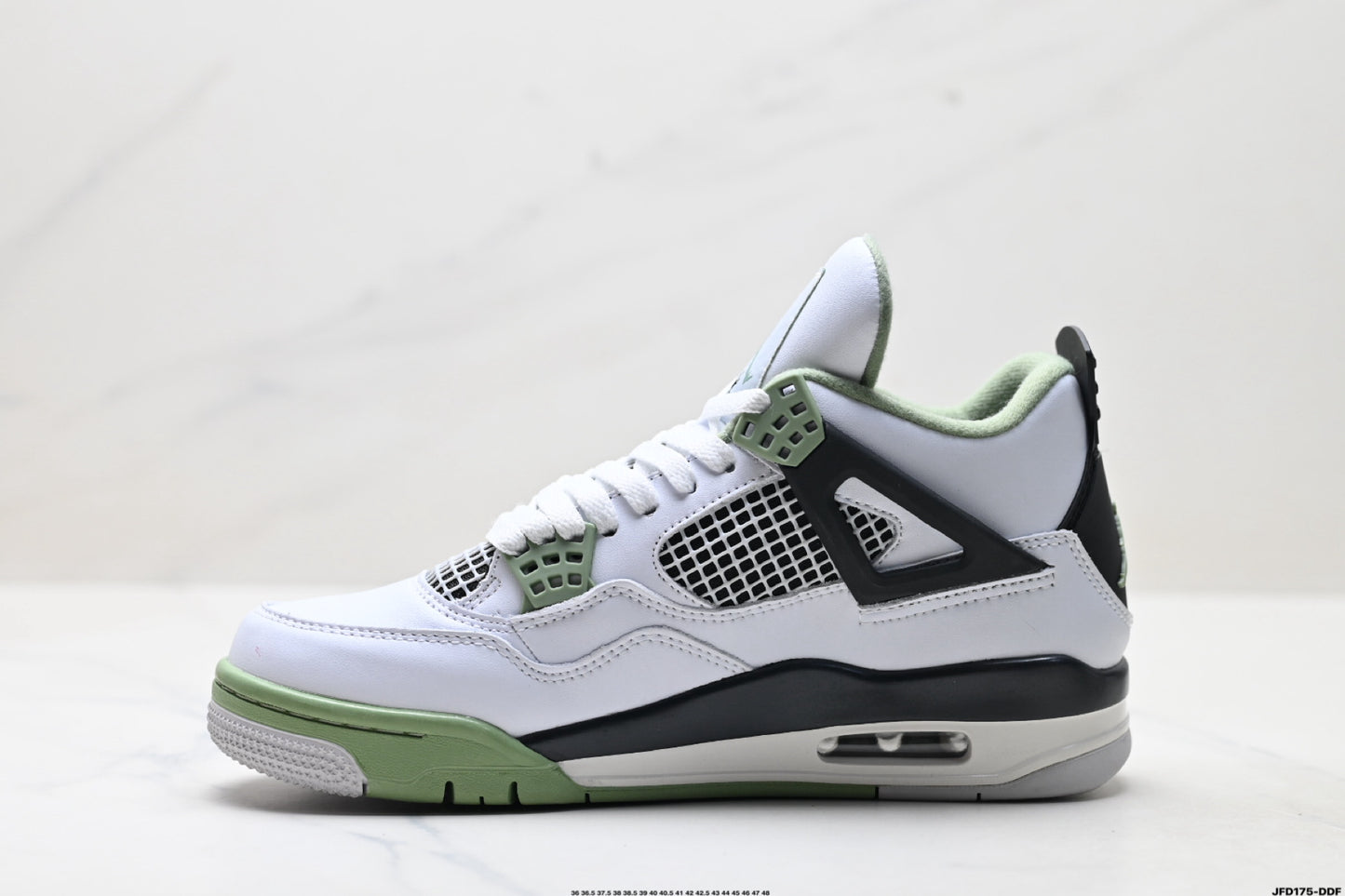 Air Jordan 4 Retro Black White Green