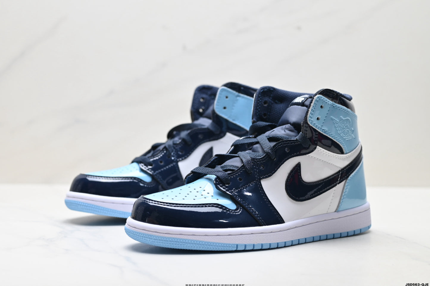 Air Jordan 1 Retro High White Light Blue And Dark Blue
