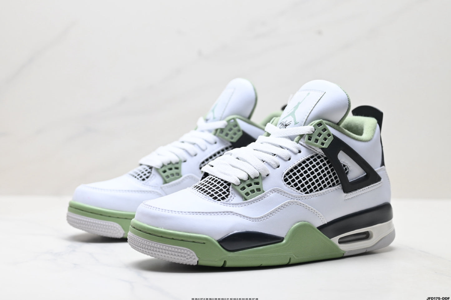 Air Jordan 4 Retro Black White Green