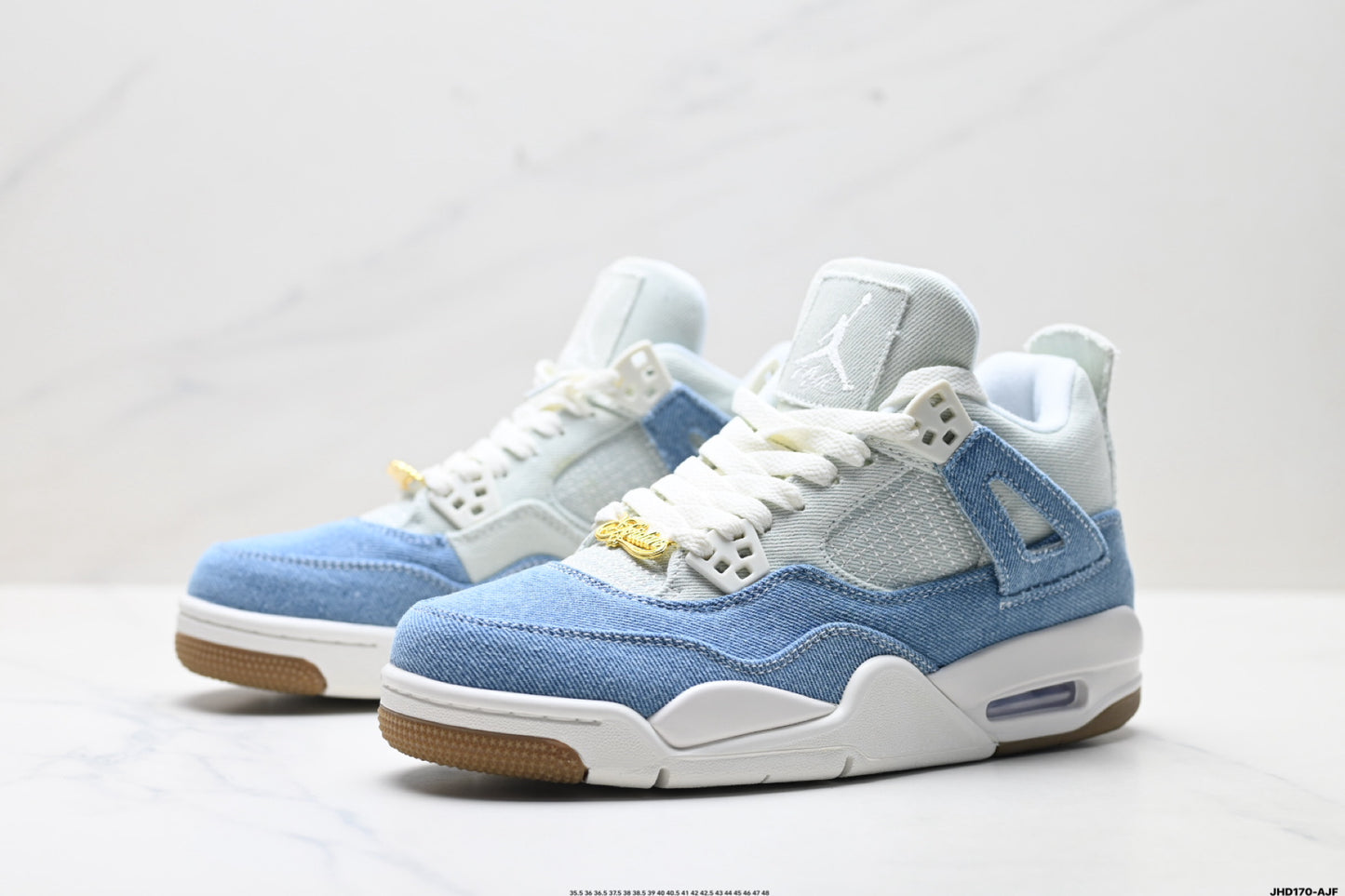 Air Jordan 4 Retro White Jeans Blue