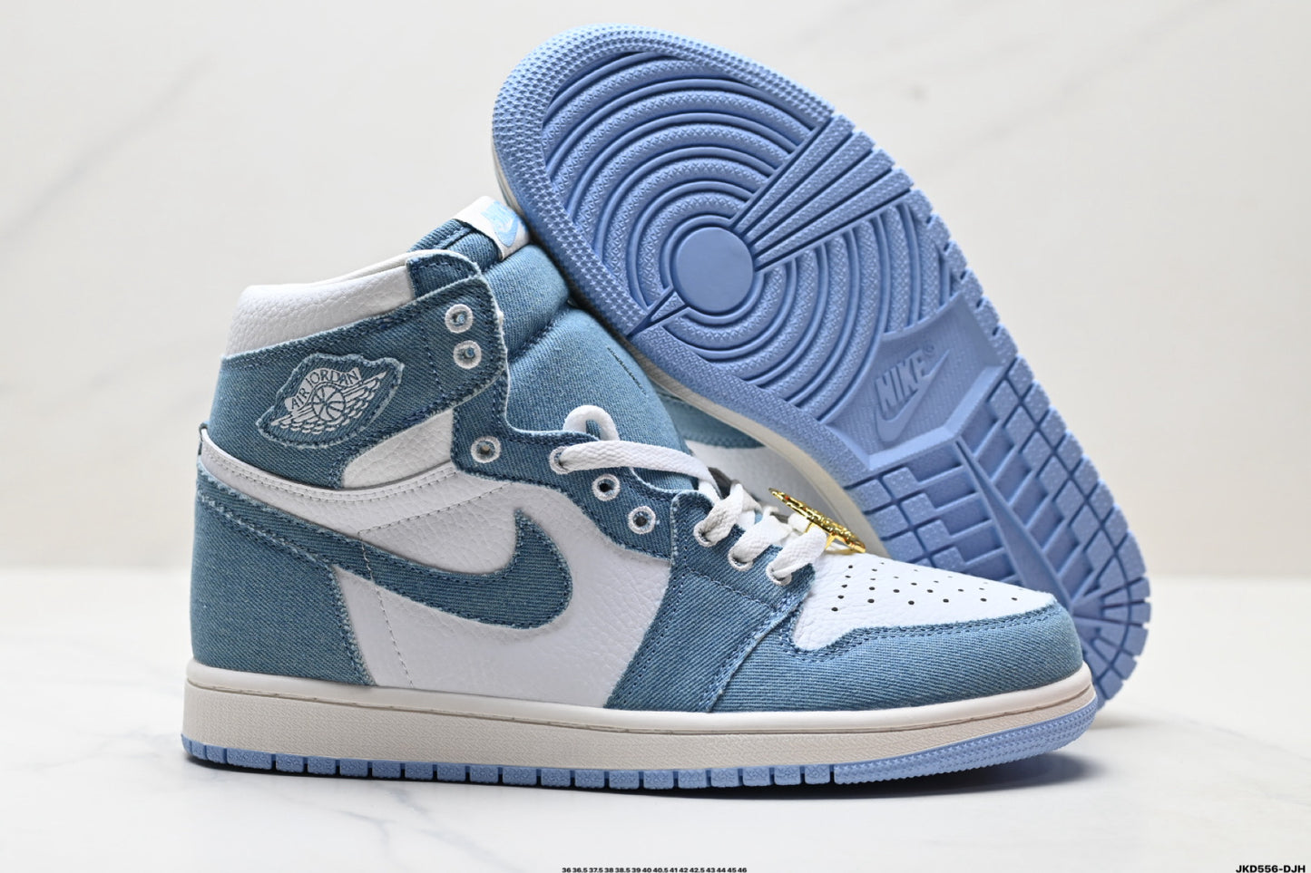 Air Jordan 1 Retro High White Jeans Blue