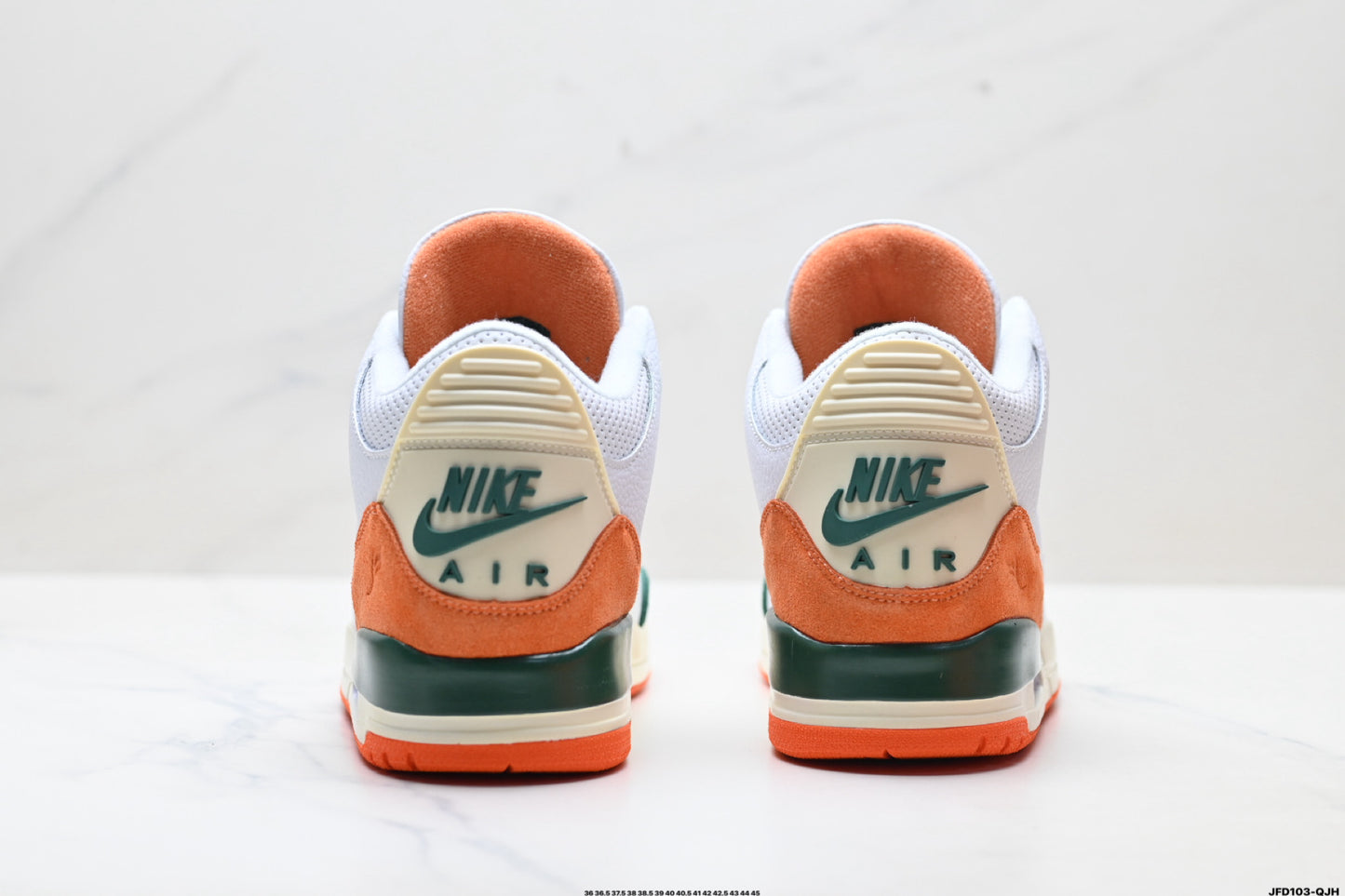 Air Jordan 3 Retro White Green Orange
