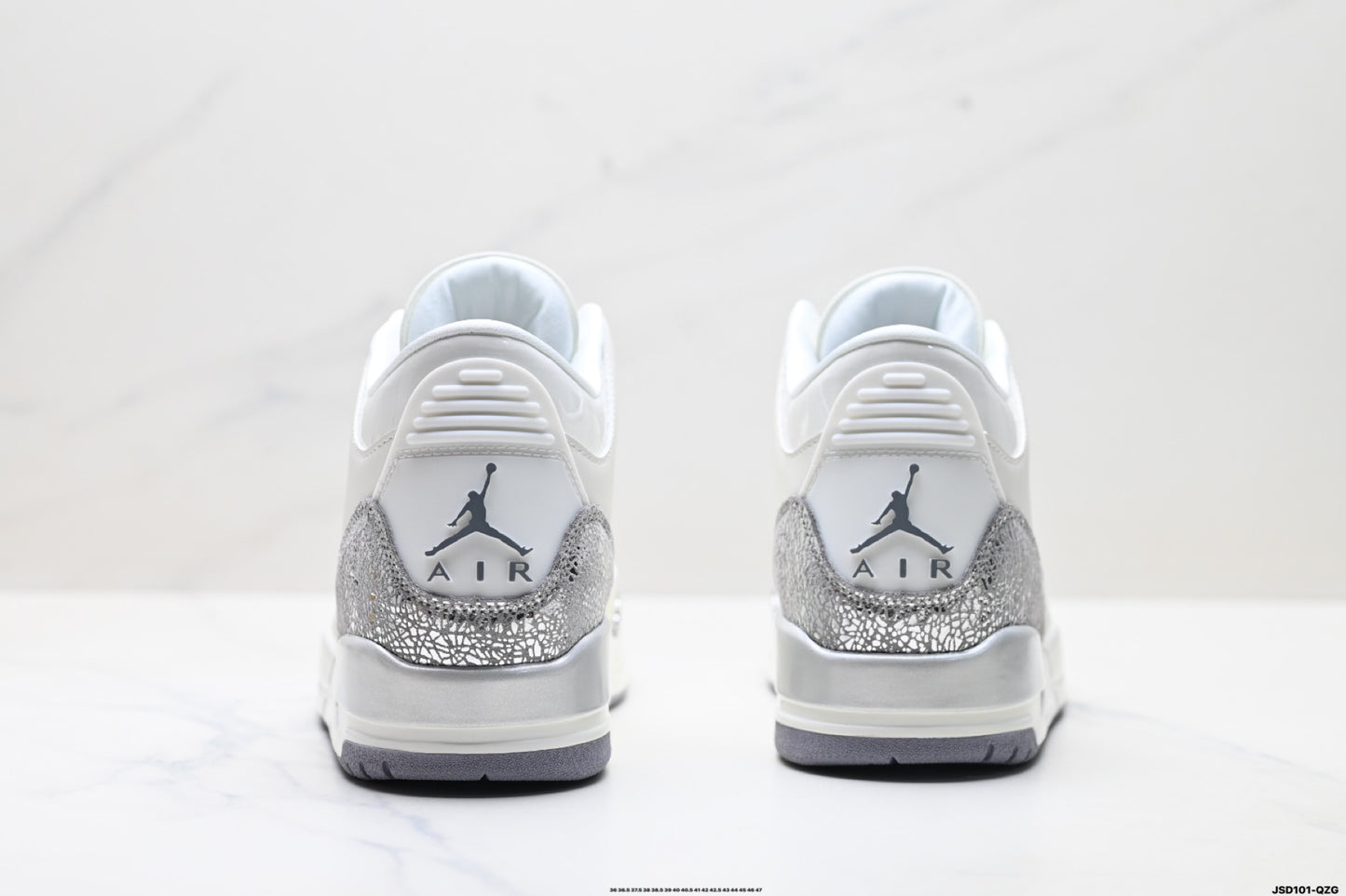 Air Jordan 3 Retro White Silvery