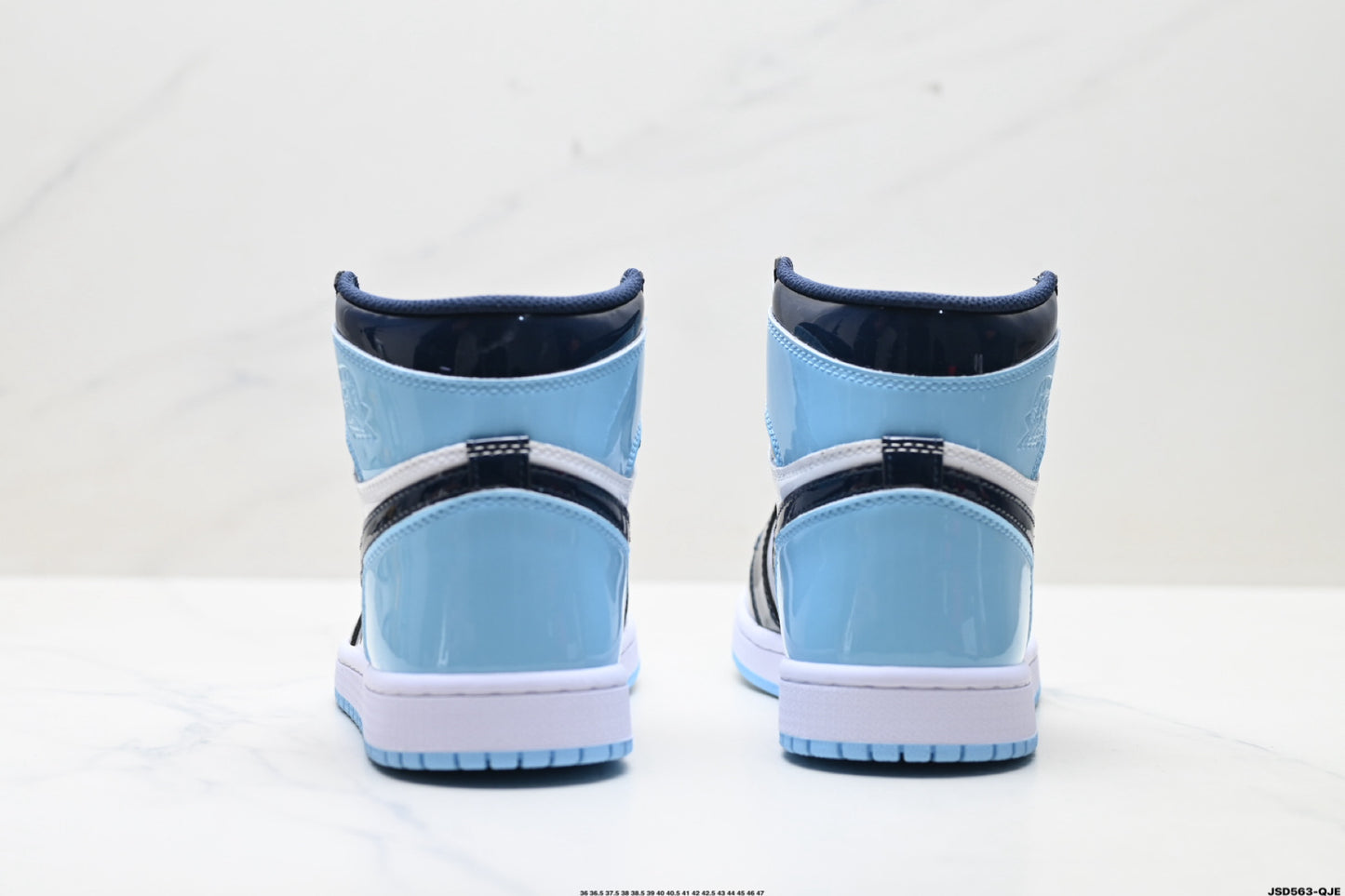 Air Jordan 1 Retro High White Light Blue And Dark Blue