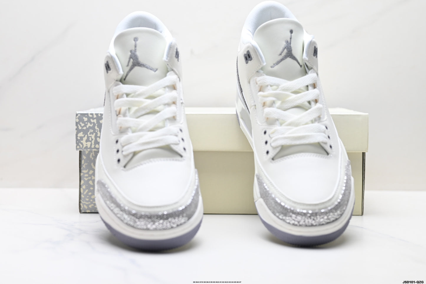 Air Jordan 3 Retro White Silvery