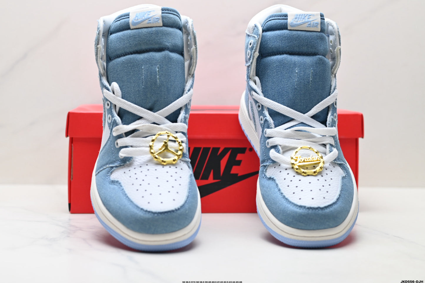 Air Jordan 1 Retro High White Jeans Blue