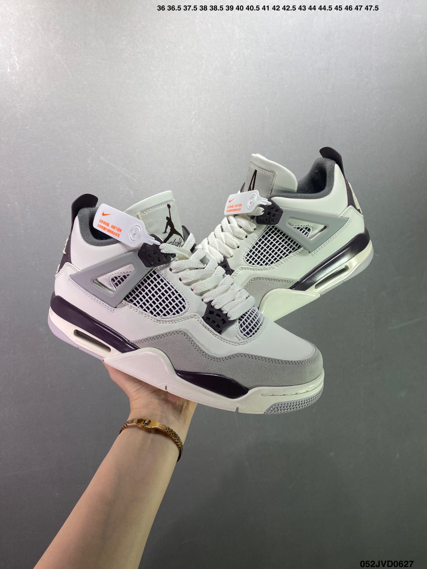 Air Jordan 4 Retro White Dark Purple