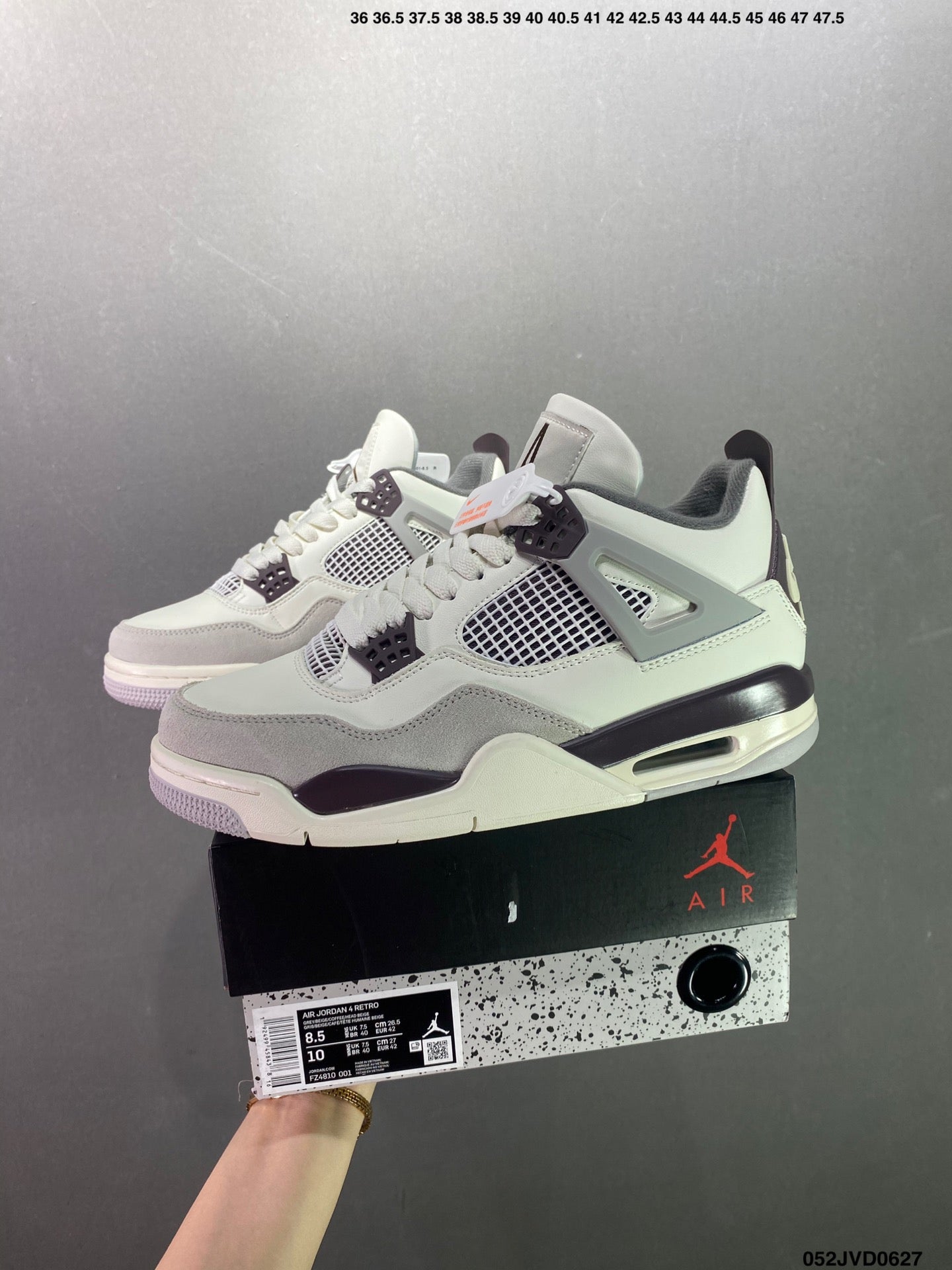 Air Jordan 4 Retro White Dark Purple